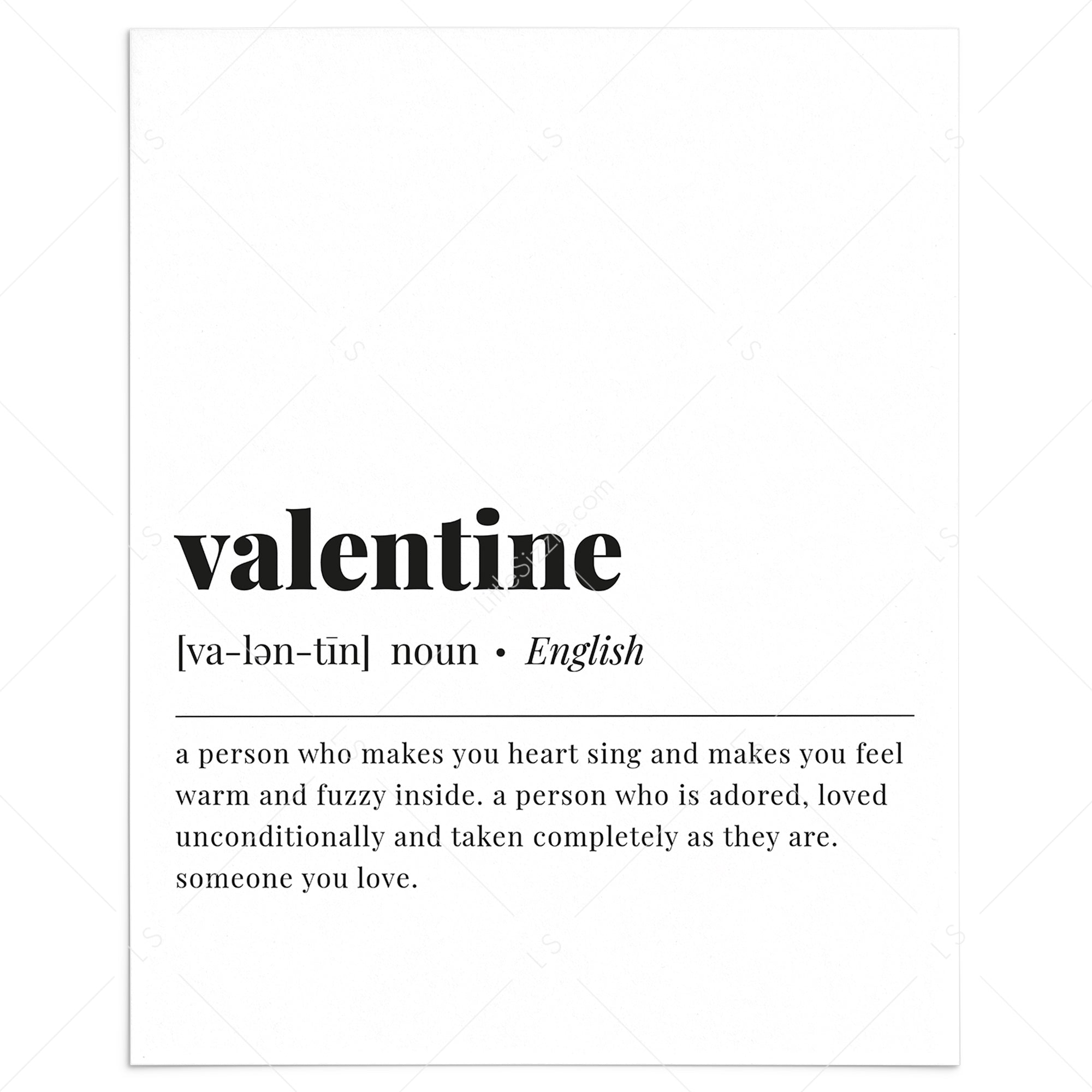 Valentine definition